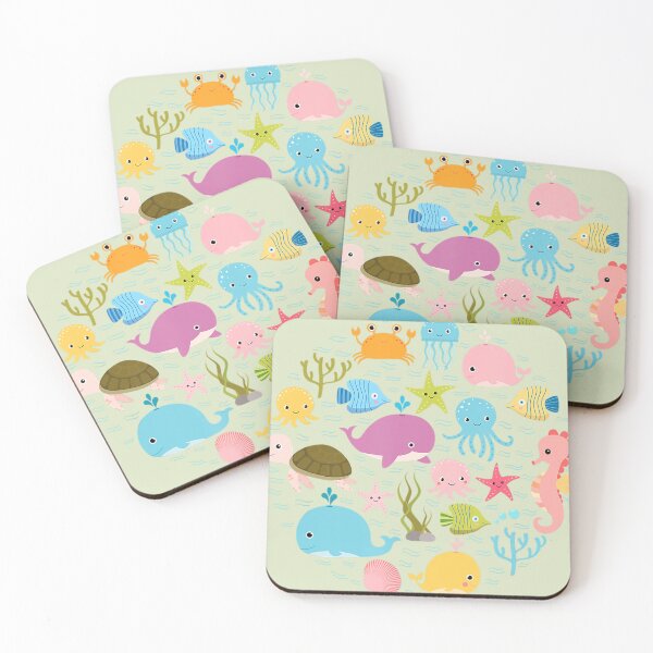 Item preview, Sea Animal Cute Ocean With Fish For designed and sold by queencrown.