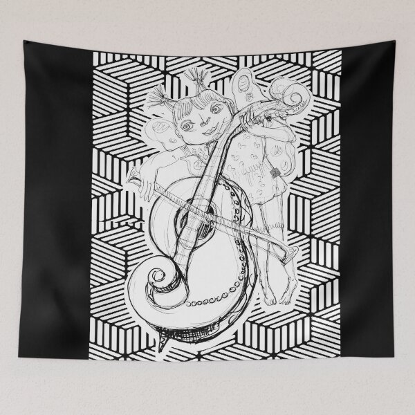 Item preview, Butterfly Angel Playing Cello (Drawing by ACCI) designed and sold by VanyssaGraphics.