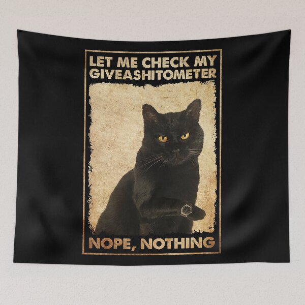 Item preview, The Black Cat Wristwatch Let Me Check My Giveashitometer designed and sold by Tommy Joyce.