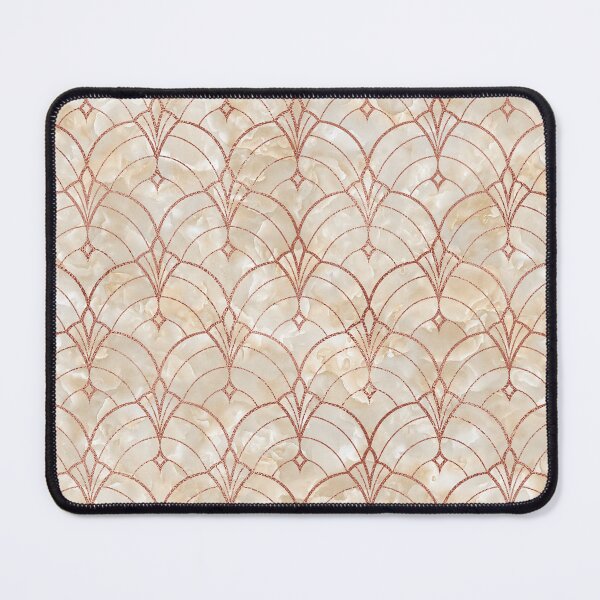 Item preview, Elegant rose gold and stone art deco pattern, faux metallic and stone elegance designed and sold by Orianah.