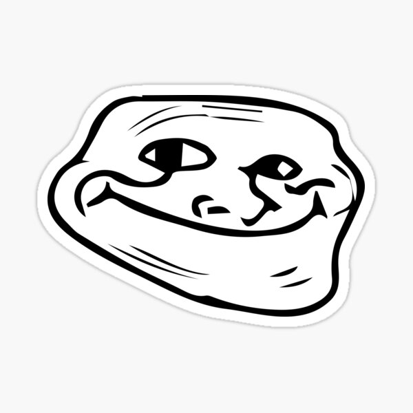 troll trollge trollface sticker by @iliketomanythings