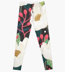 Legging El jardín de Alicia, flor, floral, arte de la flor impresión