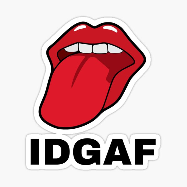 "IDGAF" Sticker by 4lpha-designs | Redbubble