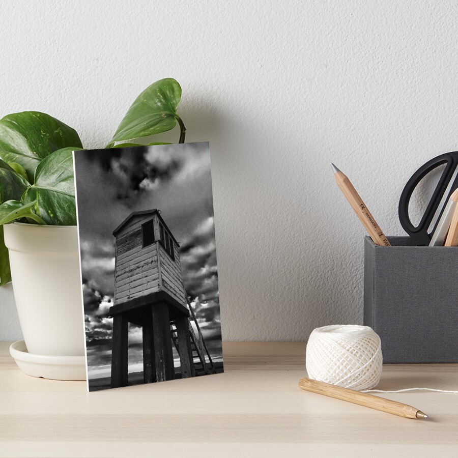 A rescue box - Holy Island Causeway Art Board Print