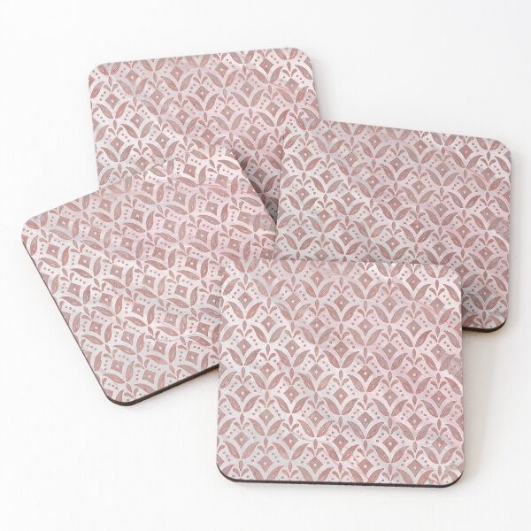 Item preview, Elegant rose gold and stone art deco pattern, faux metallic and stone elegance designed and sold by Orianah.