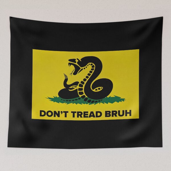 Item preview, Don't Tread Bruh Gadsden Flag - Don't Tread On Me Stencil Gadsden Flag  designed and sold by douglasNVD.