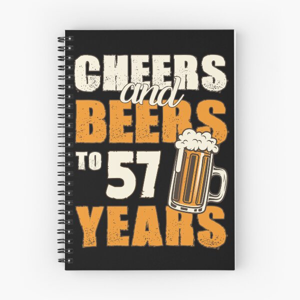 Item preview, Cheers and Beers to 57 years, funny birthday gift designed and sold by HeavyStyle.