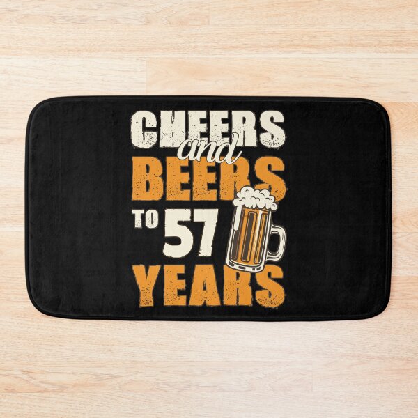 Item preview, Cheers and Beers to 57 years, funny birthday gift designed and sold by HeavyStyle.