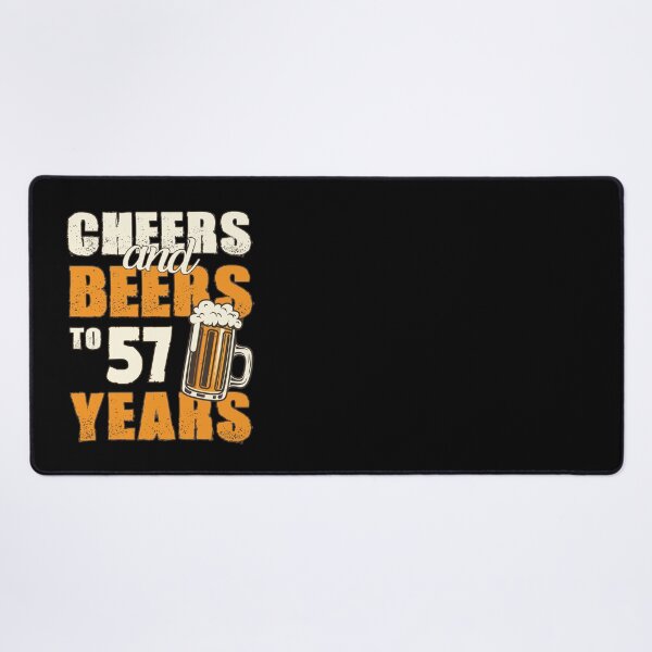 Item preview, Cheers and Beers to 57 years, funny birthday gift designed and sold by HeavyStyle.