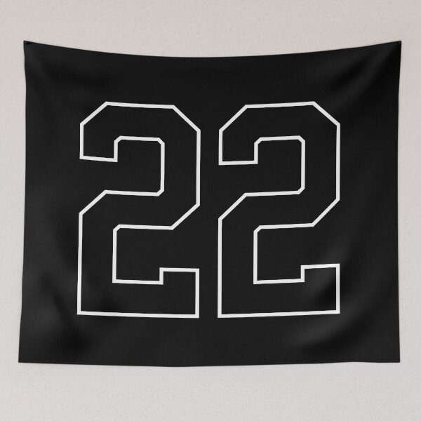 Item preview, Black Number 22 lucky sports jersey twenty two designed and sold by HeavyStyle.