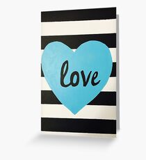 Love striped Greeting Card