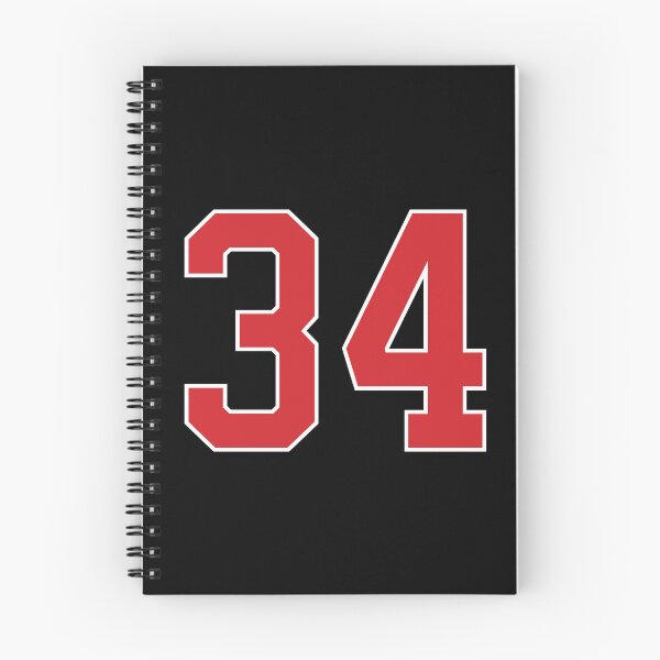 Item preview, Sports Number 34, red black color lucky sport thirty four designed and sold by ArtIsParty.