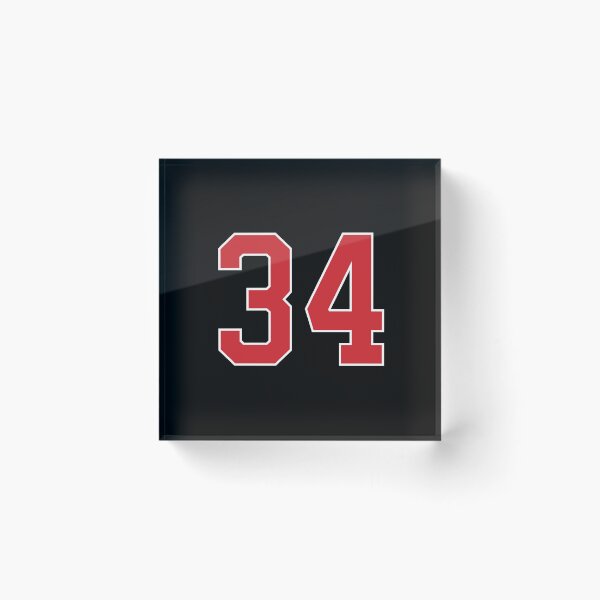 Item preview, Sports Number 34, red black color lucky sport thirty four designed and sold by ArtIsParty.