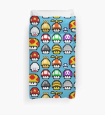 Retro Mario Mushroom Medley Duvet Cover