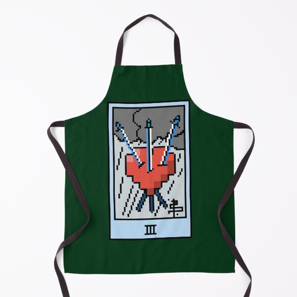 Item preview, Wait, is this pixel art tarot? Green - Minor Arcana 'Three of Swords' (Design for T-shirt, stickers and other accessories) designed and sold by Pixel Waite.