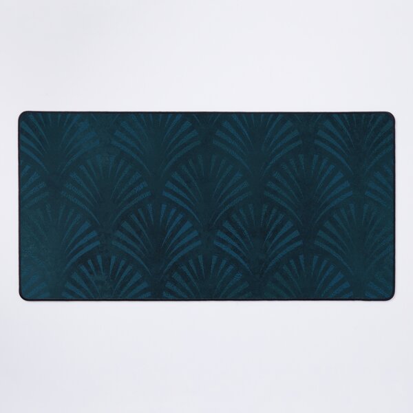 Item preview, Elegant Royal Blue Art Deco Pattern, deep blue faux metallic and velvet luxury designed and sold by Orianah.