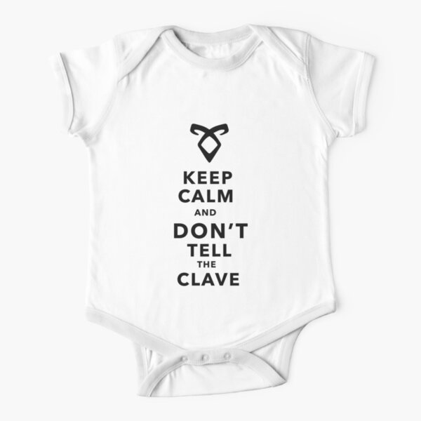 Keep Calm and Don't Tell the Clave Short Sleeve Baby One-Piece