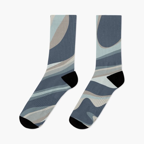 Item preview, Trippy Dream Modern Retro Abstract Pattern in Neutral Blue Grey Tones designed and sold by kierkegaard.