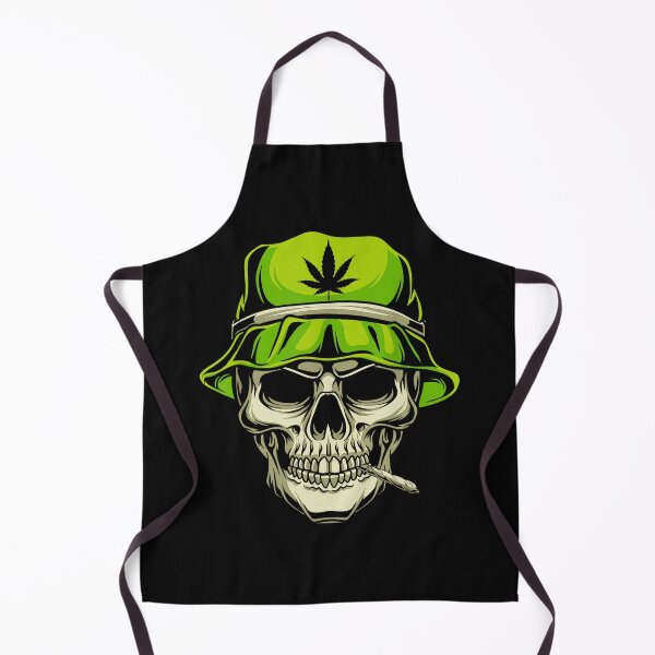 Item preview, Skull With Hat Illustration - Cannabis Leaf Weed designed and sold by Chad6438.
