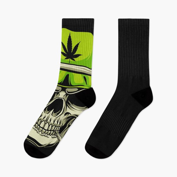 Item preview, Skull With Hat Illustration - Cannabis Leaf Weed designed and sold by Chad6438.