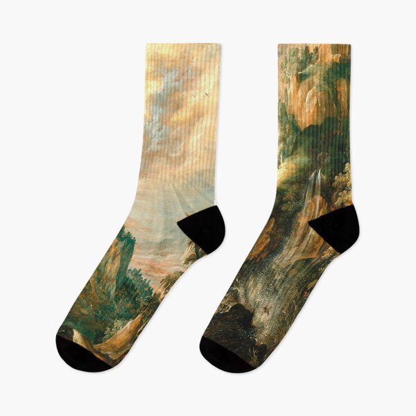 Item preview, Mountainous Landscape with a Waterfall by Kerstiaen de Keuninck designed and sold by si3iy.