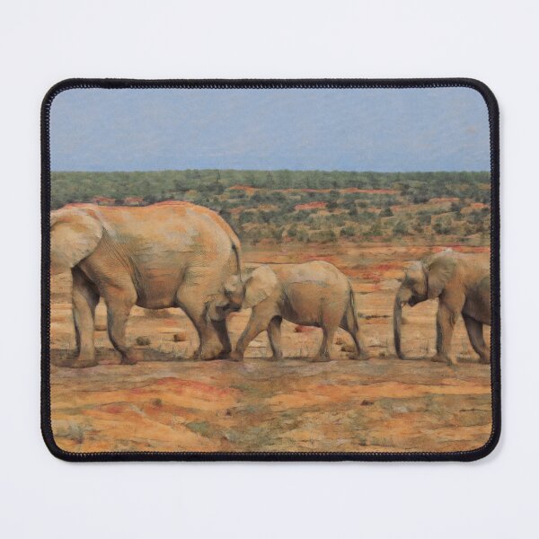 Item preview, African elephant family in a row in South Africa designed and sold by Photopat.