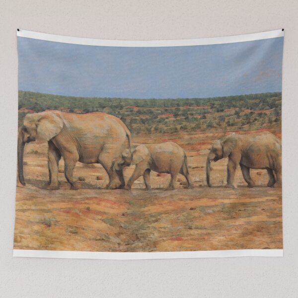 Item preview, African elephant family in a row in South Africa designed and sold by Photopat.