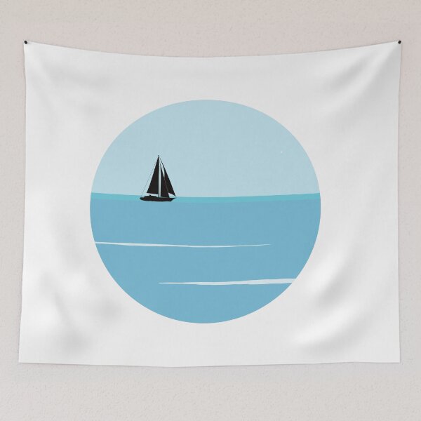 Item preview, Cute simple landscape: Sailboat designed and sold by Ricogfx.