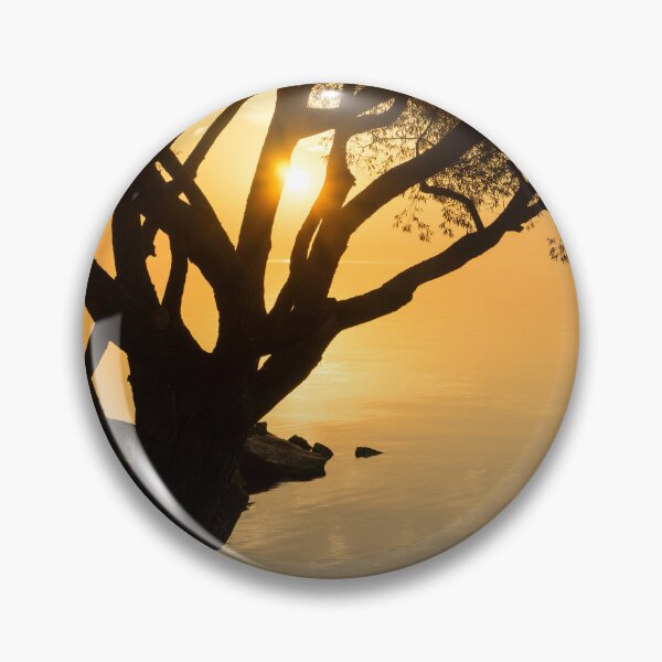 Item preview, Framed by Willows - Splendid Waterside Sunup on Lake Ontario in Toronto designed and sold by Georgia Mizuleva.