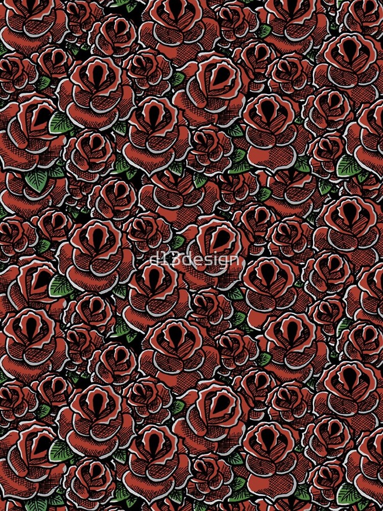 Thumbnail 4 of 4, iPhone Case, Inked Roses designed and sold by d13design.