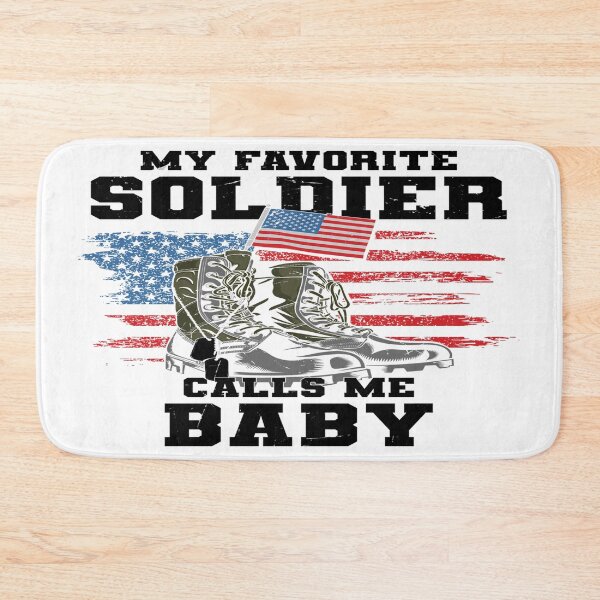 Item preview, My Favorite Soldier Calls Me Baby  Support the Army - Distressed Font and Graphics designed and sold by davidmurtagh.