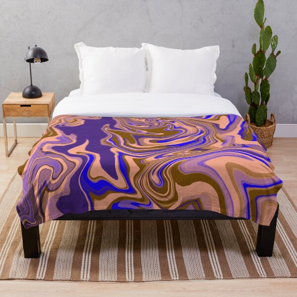 Item preview, Dark Purple Beige Blue And Brown Swirl Abstract In Neutral Colors designed and sold by Rolors.