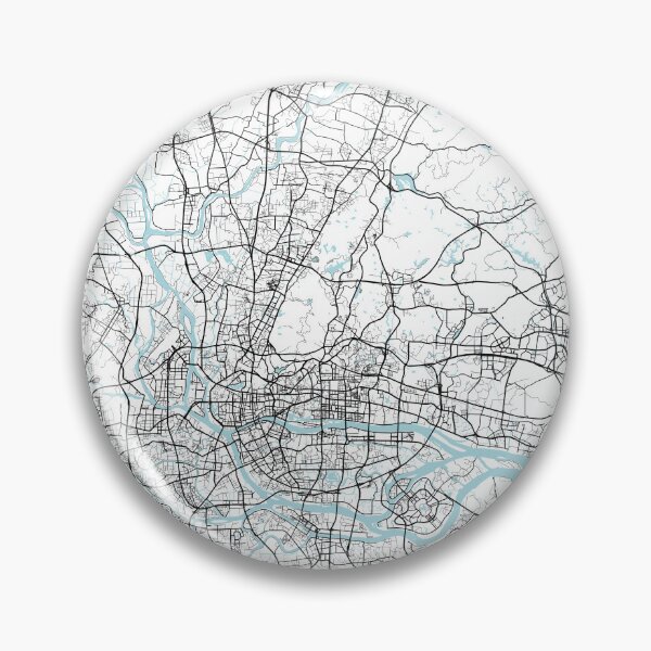 Item preview, Guangzhou City Map of China - Circle designed and sold by deMAP.