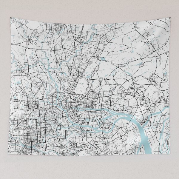 Item preview, Guangzhou City Map of China - Circle designed and sold by deMAP.