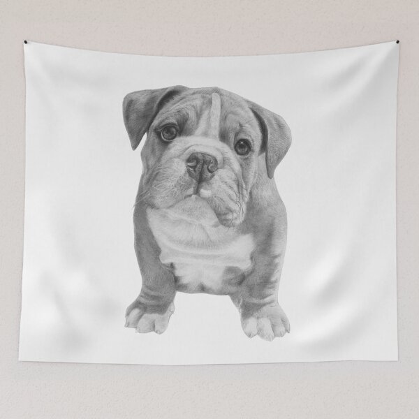 Item preview, Cute bulldog hand-drawn illustration designed and sold by deepakrode7.