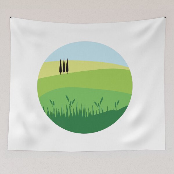Item preview, Cute simple landscape: Italian hillside designed and sold by Ricogfx.