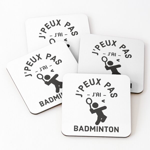 Aperçu de l'œuvre J'peux pas j'ai Badminton créée et vendue par Geek-Attitude.