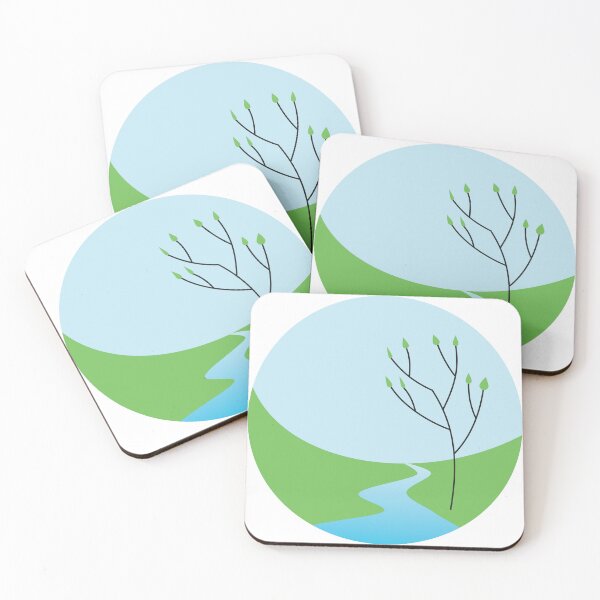 Item preview, Cute simple landscape: Tree in river valley designed and sold by Ricogfx.
