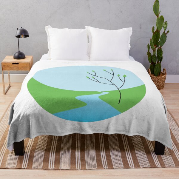Item preview, Cute simple landscape: Tree in river valley designed and sold by Ricogfx.