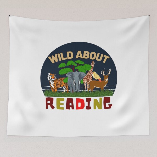 Item preview, Wild About Reading - Book Lover Art Designs designed and sold by Manilyn0907.