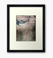 Scale-Model Manhattan, Bronx, New York City Framed Print