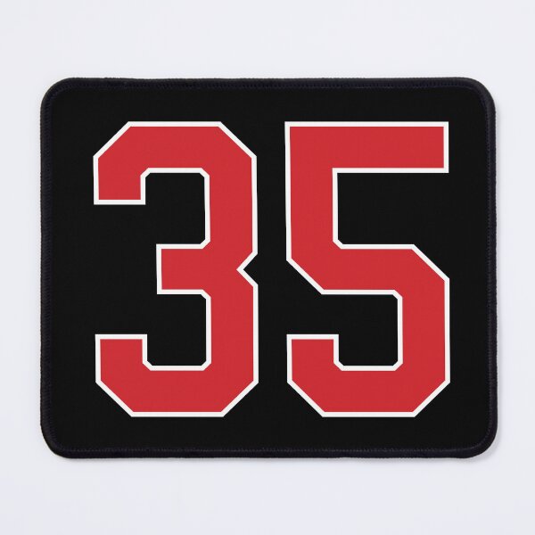 Item preview, Sports Number 35, red black color lucky sport thirty five designed and sold by ArtIsParty.