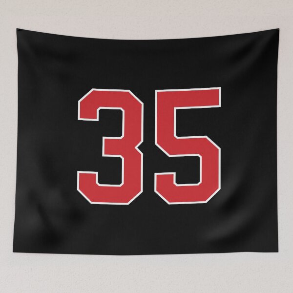 Item preview, Sports Number 35, red black color lucky sport thirty five designed and sold by ArtIsParty.