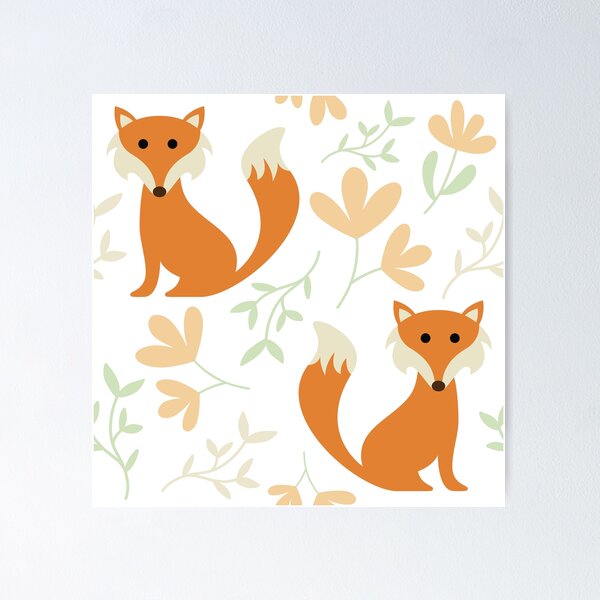 Item preview, Fox in Flowers, Floral Orange Fox designed and sold by MellyEvans.
