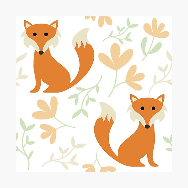 Item preview, Fox in Flowers, Floral Orange Fox designed and sold by MellyEvans.