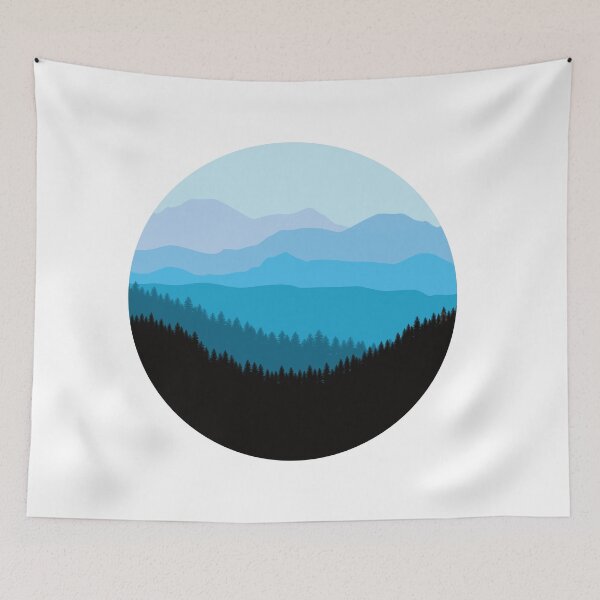 Item preview, Cute simple landscape: Mountain forests designed and sold by Ricogfx.
