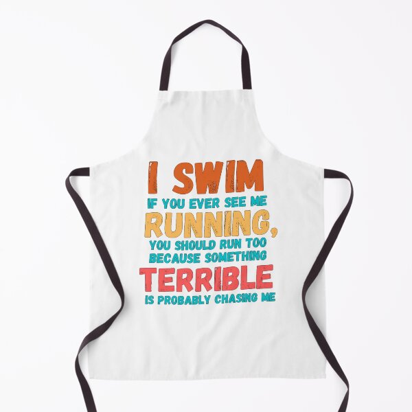 Item preview, I Swim If You Ever See Me Running Funny Swimmer Classic T-shirt designed and sold by Ryn2020.