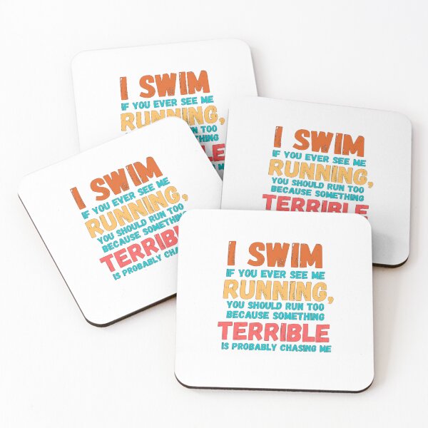 Item preview, I Swim If You Ever See Me Running Funny Swimmer Classic T-shirt  designed and sold by Ryn2020.