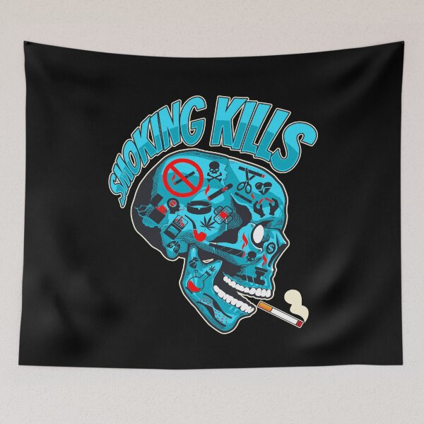 Item preview, Smoking Kills Stop Smoking Skull designed and sold by MooonTees.