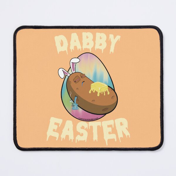 Item preview, Dabby Easter-Funny Stoner Cartoon-Baked Potato Doing Dabs from a Dab Rig-Tie Dye Easter Egg designed and sold by YomeHayin.